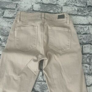 PAIGE Verdugo Tan cropped Skinny Jeans~